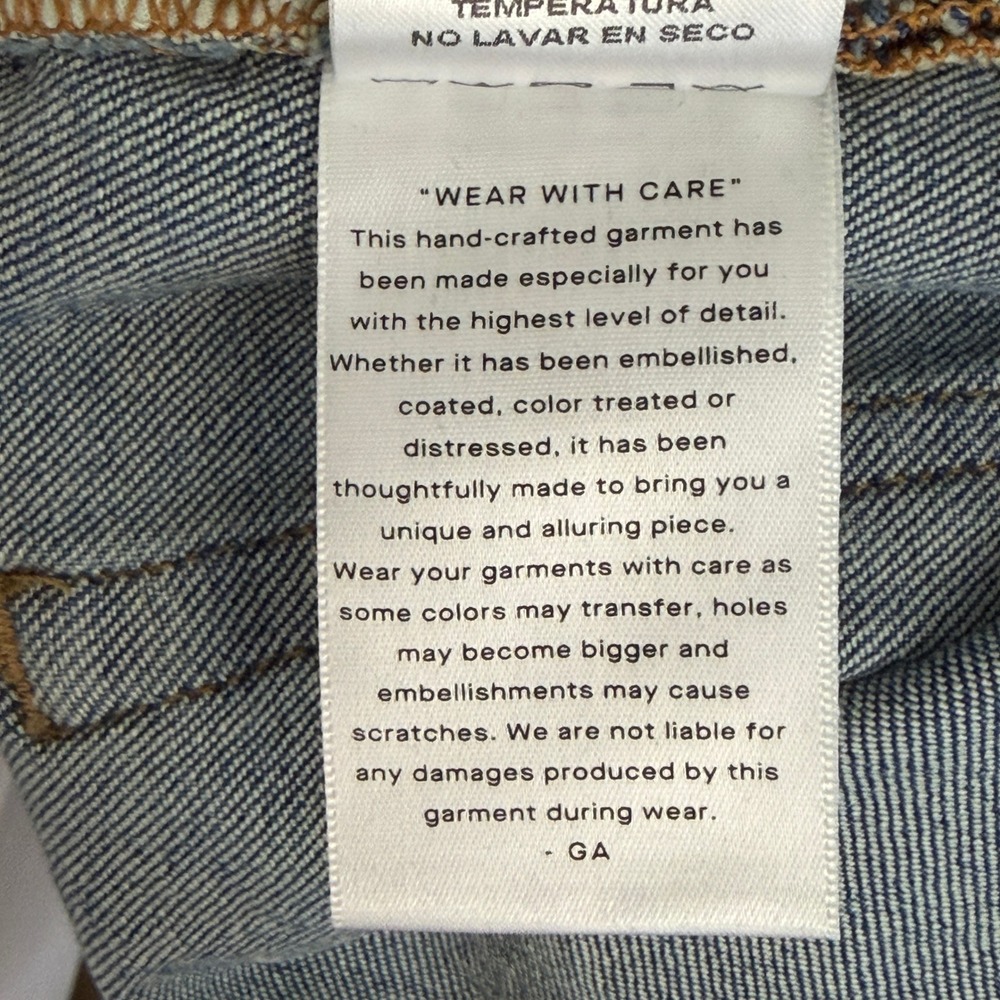 Good American Palazzo WIDE LEG Boot Blue Jeans Womens 10/30 FLARE High Rise - Picture 13 of 13